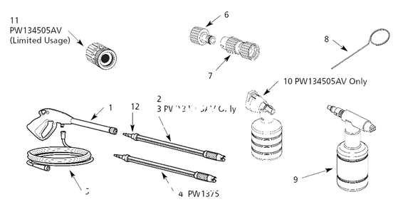 Pressure-Washer Parts Diagram and Parts List for PW1375  Campbell Hausfeld Pressure Washer